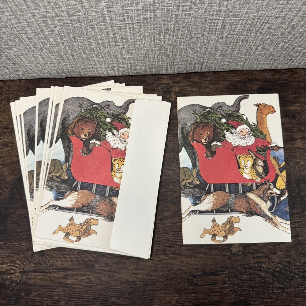 Vtg 1978 Lot Of 9 Christmas Greeting Cards Unused W/ Envelopes Audrey Christie